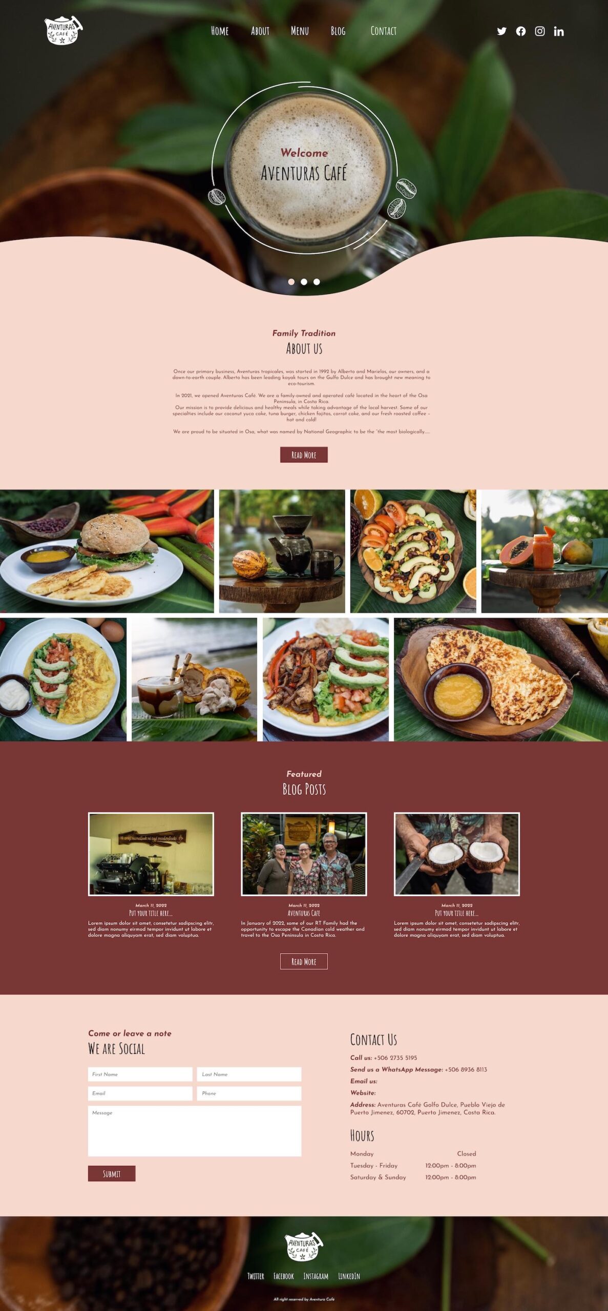 Aventura's Café Mockup